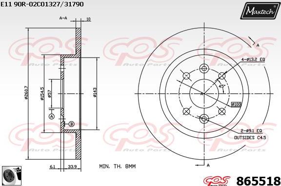 Maxtech 851061 - Kočioni disk www.molydon.hr