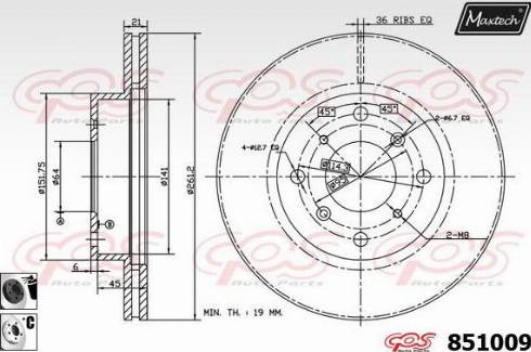 Maxtech 851009.6060 - Kočioni disk www.molydon.hr