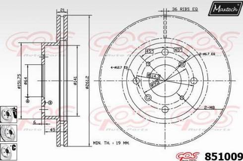 Maxtech 851009.6880 - Kočioni disk www.molydon.hr