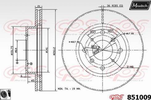 Maxtech 851009.0060 - Kočioni disk www.molydon.hr