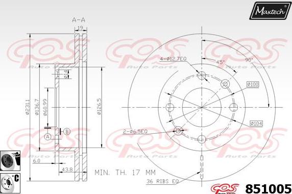 Maxtech 851009 - Kočioni disk www.molydon.hr