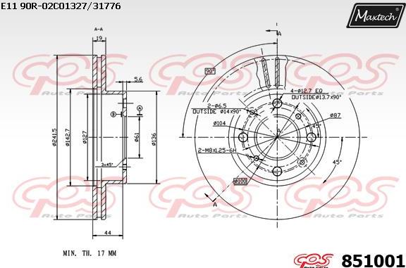 Maxtech 851004 - Kočioni disk www.molydon.hr