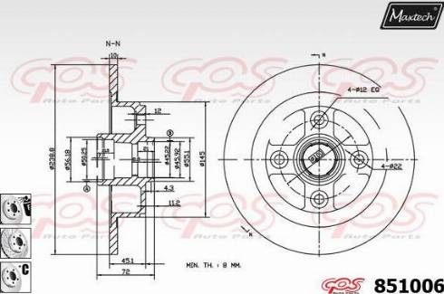 Maxtech 851006.6980 - Kočioni disk www.molydon.hr