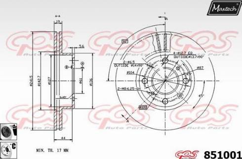 Maxtech 851001.6060 - Kočioni disk www.molydon.hr