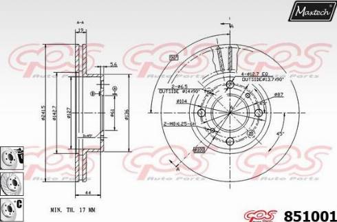 Maxtech 851001.6880 - Kočioni disk www.molydon.hr