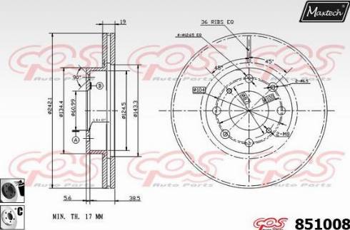 Maxtech 851008.6060 - Kočioni disk www.molydon.hr