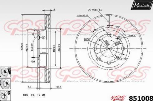 Maxtech 851008.6880 - Kočioni disk www.molydon.hr