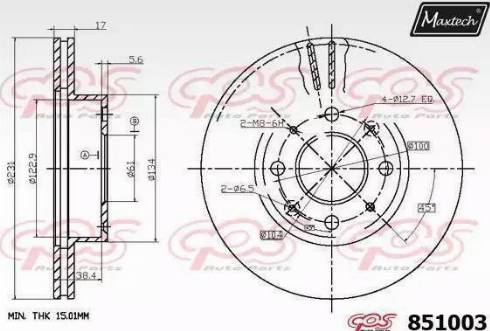 Maxtech 851003.6060 - Kočioni disk www.molydon.hr