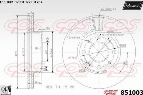 Maxtech 851003.0080 - Kočioni disk www.molydon.hr