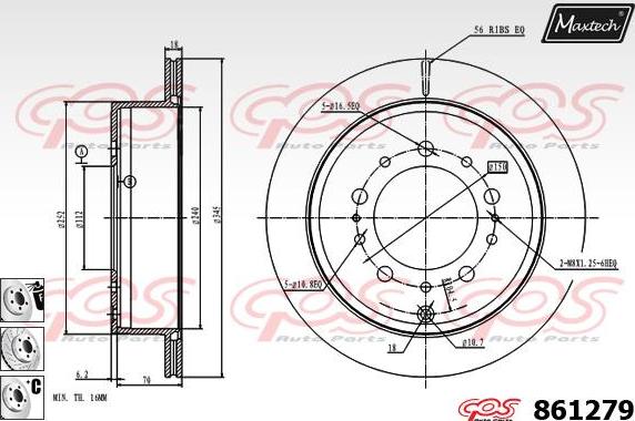 Maxtech 851003 - Kočioni disk www.molydon.hr