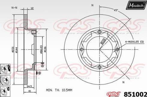 Maxtech 851002.6880 - Kočioni disk www.molydon.hr