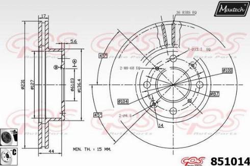 Maxtech 851014.6060 - Kočioni disk www.molydon.hr