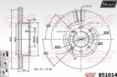 Maxtech 851014.6980 - Kočioni disk www.molydon.hr