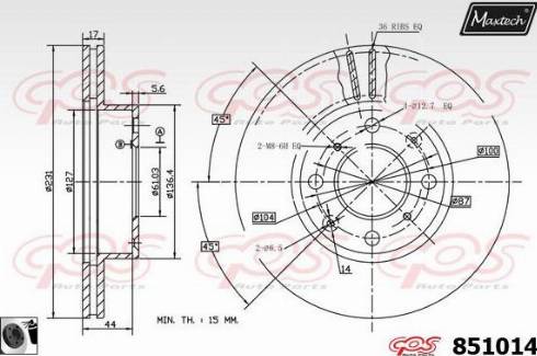 Maxtech 851014.0060 - Kočioni disk www.molydon.hr