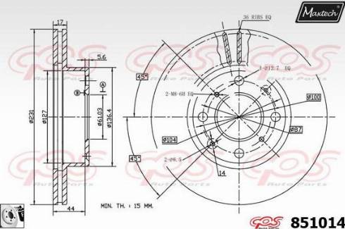 Maxtech 851014.0080 - Kočioni disk www.molydon.hr