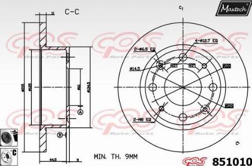 Maxtech 851010.6060 - Kočioni disk www.molydon.hr