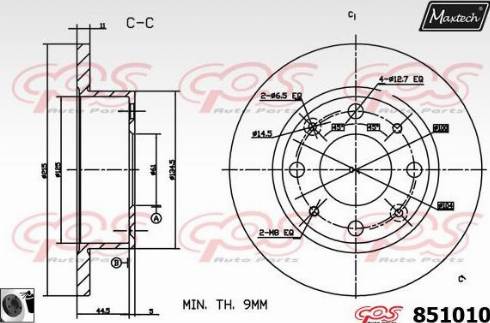 Maxtech 851010.0060 - Kočioni disk www.molydon.hr