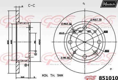 Maxtech 851010.0000 - Kočioni disk www.molydon.hr