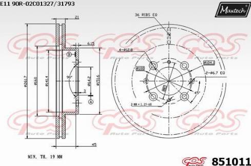 Maxtech 851011.0000 - Kočioni disk www.molydon.hr