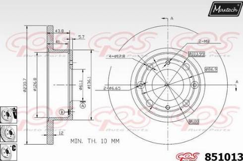 Maxtech 851013.6880 - Kočioni disk www.molydon.hr