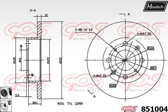 Maxtech 851013 - Kočioni disk www.molydon.hr