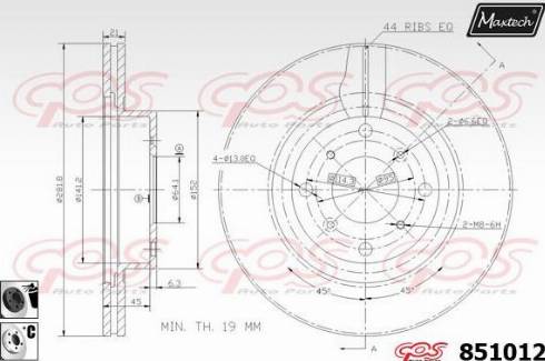 Maxtech 851012.6060 - Kočioni disk www.molydon.hr