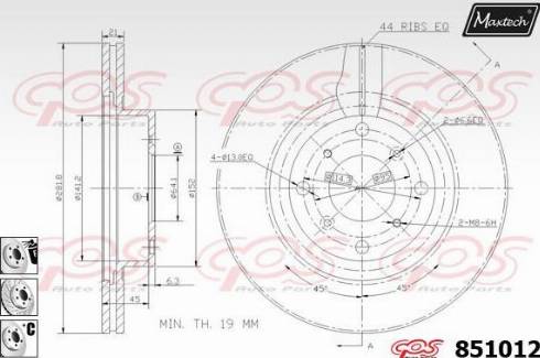 Maxtech 851012.6880 - Kočioni disk www.molydon.hr