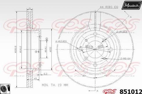 Maxtech 851012.0060 - Kočioni disk www.molydon.hr