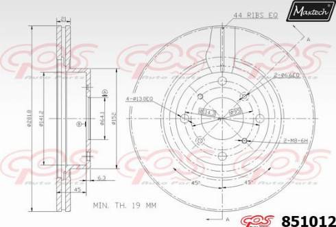 Maxtech 851012.0000 - Kočioni disk www.molydon.hr