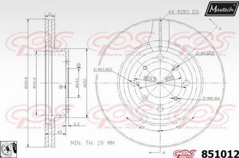 Maxtech 851012.0080 - Kočioni disk www.molydon.hr