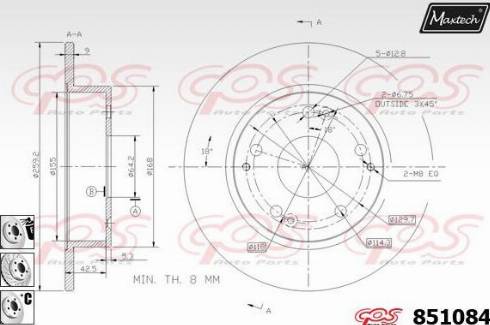 Maxtech 851084.6880 - Kočioni disk www.molydon.hr