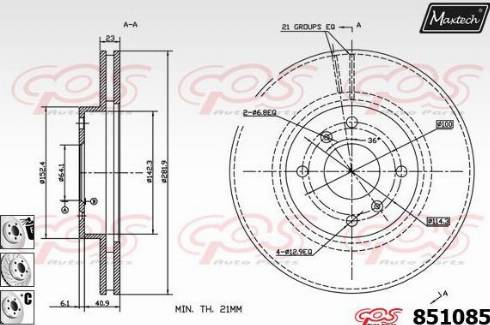 Maxtech 851085.6880 - Kočioni disk www.molydon.hr