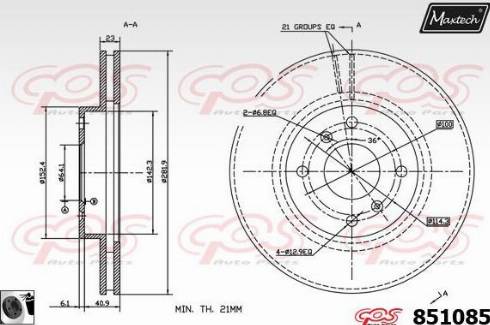 Maxtech 851085.0060 - Kočioni disk www.molydon.hr