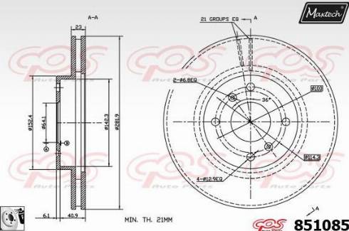 Maxtech 851085.0080 - Kočioni disk www.molydon.hr