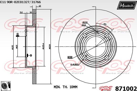 Maxtech 851081 - Kočioni disk www.molydon.hr