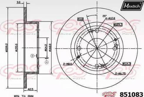 Maxtech 851083.6060 - Kočioni disk www.molydon.hr