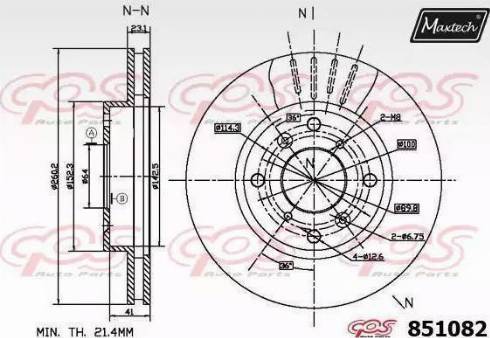 Maxtech 851082.0000 - Kočioni disk www.molydon.hr