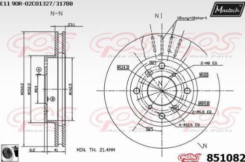 Maxtech 851082.0060 - Kočioni disk www.molydon.hr