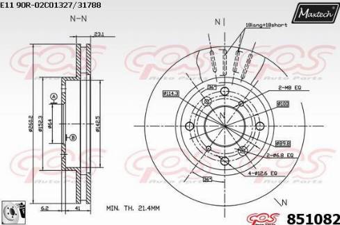 Maxtech 851082.0080 - Kočioni disk www.molydon.hr