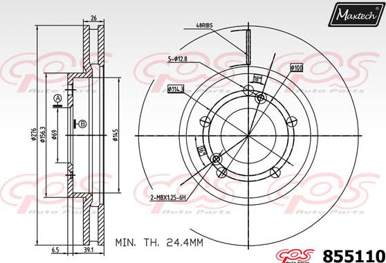 Maxtech 851034 - Kočioni disk www.molydon.hr