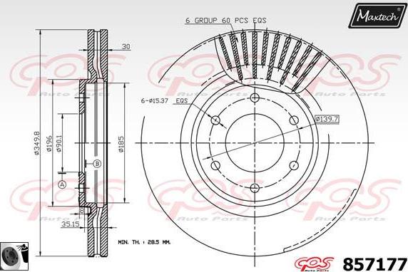 Maxtech 851035 - Kočioni disk www.molydon.hr