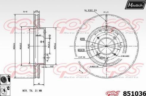 Maxtech 851036.6060 - Kočioni disk www.molydon.hr