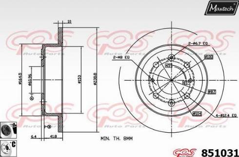 Maxtech 851031.6060 - Kočioni disk www.molydon.hr