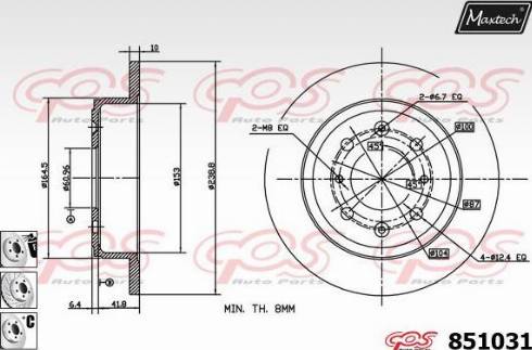 Maxtech 851031.6880 - Kočioni disk www.molydon.hr