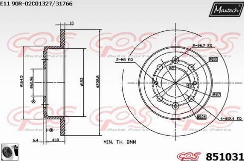 Maxtech 851031.0060 - Kočioni disk www.molydon.hr