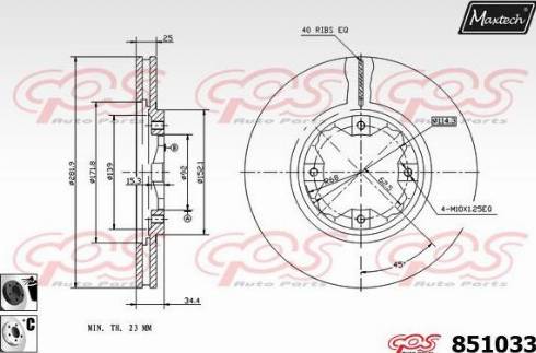 Maxtech 851033.6060 - Kočioni disk www.molydon.hr