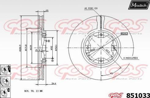 Maxtech 851033.6880 - Kočioni disk www.molydon.hr