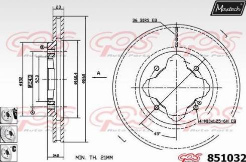 Maxtech 851032.6880 - Kočioni disk www.molydon.hr