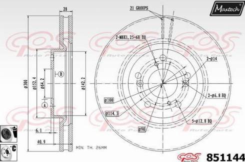 Maxtech 851144.6060 - Kočioni disk www.molydon.hr