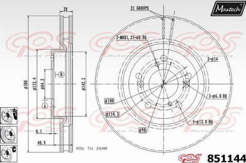 Maxtech 851144.6880 - Kočioni disk www.molydon.hr